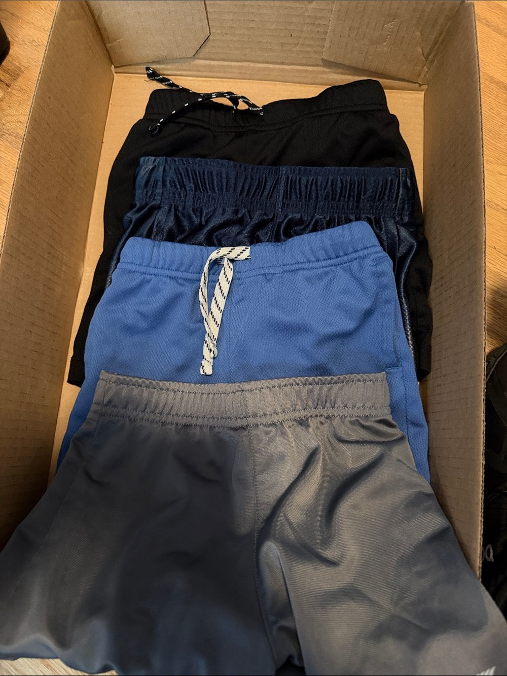 Kids Athletic Pull-On Shorts - Black, Navy, Blue, Gray